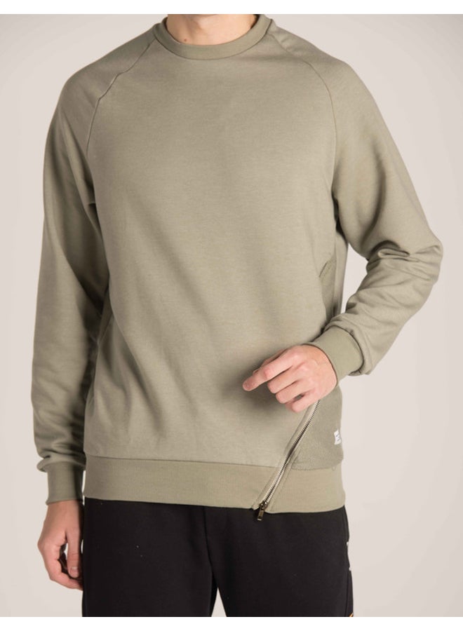 Marco Bergamo SIDE FRONT ZIP PLAIN SWEATSHIR  - Image 2