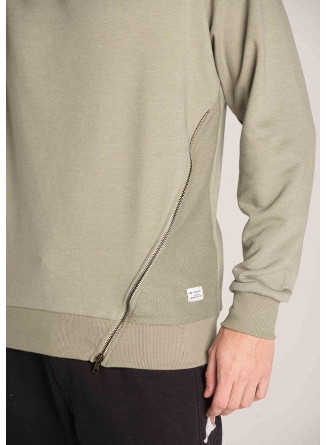 Marco Bergamo SIDE FRONT ZIP PLAIN SWEATSHIR  - Image 3