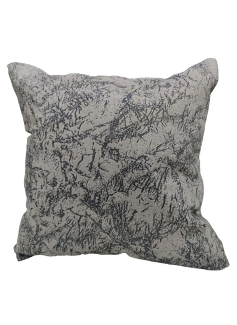 Good Vibes GOODVIBES Grey White Damask Self Design Woven Square 3 Cushion Covers Luxury Modern Pillow Cover for Sofa Living Room Bedroom 12X12 Inch Cushion Cover I  - Image 2