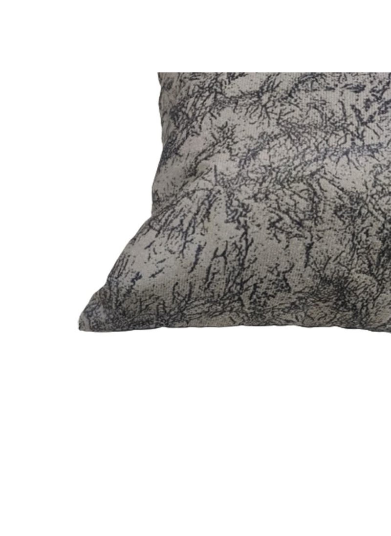 Good Vibes GOODVIBES Grey White Damask Self Design Woven Square 3 Cushion Covers Luxury Modern Pillow Cover for Sofa Living Room Bedroom 12X12 Inch Cushion Cover I  - Image 4