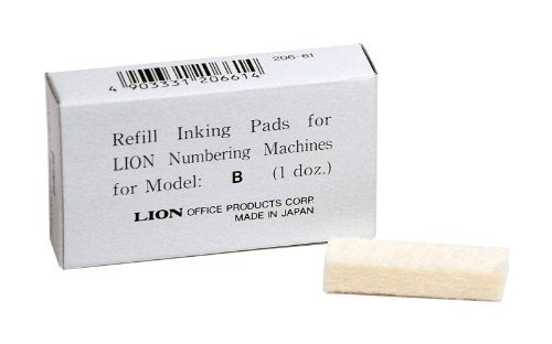 Lion Replacement Ink Pad for B Model Automatic Numbering Machines, 12 Pads/Box, 1 Box (PAD-B) - Image 5
