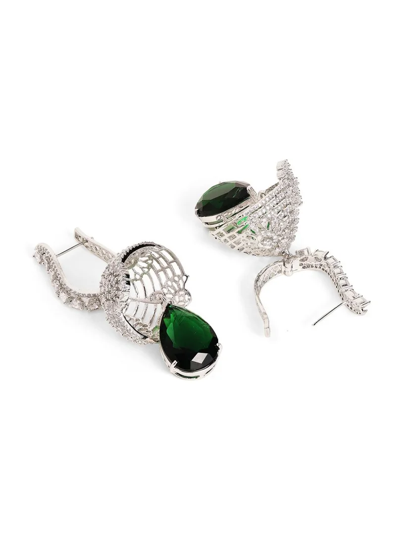 Priyaasi Stone Studded Dome Shaped Jhumkas