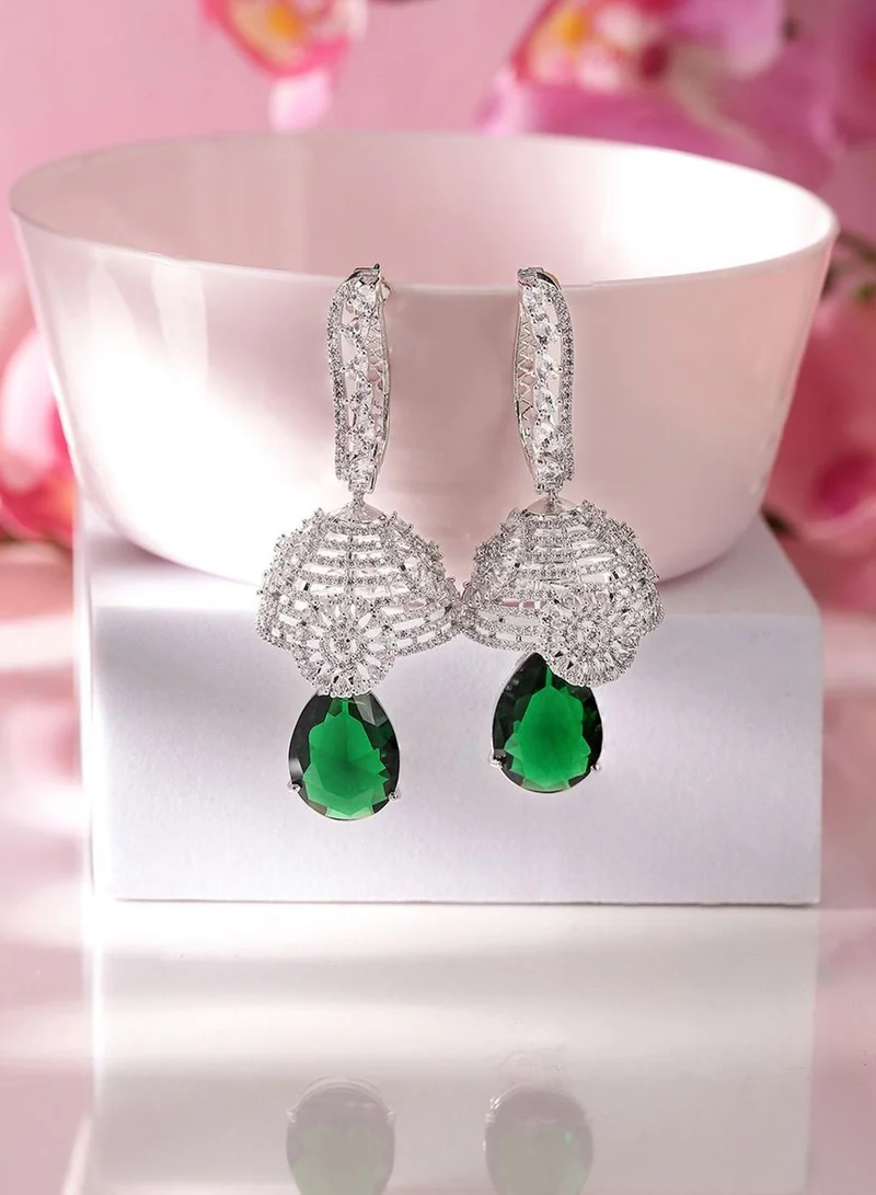 Priyaasi Stone Studded Dome Shaped Jhumkas