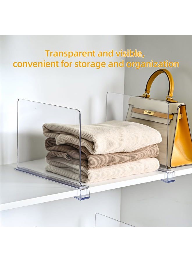 Uni HIMO Shelf Dividers，Vertical Purse Organizer for Closet，Thickened and Sturdy Shelf Organizer for Sweater, Shirts, Handbags,8" Tall x 11" (6 Pcs) - Image 4