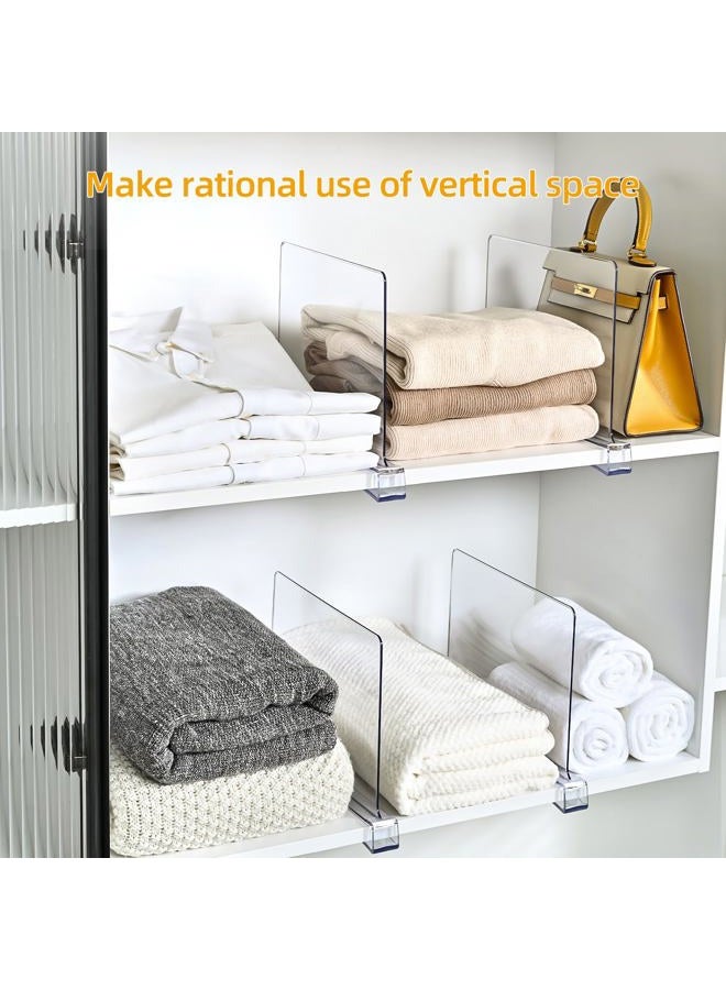 Uni HIMO Shelf Dividers，Vertical Purse Organizer for Closet，Thickened and Sturdy Shelf Organizer for Sweater, Shirts, Handbags,8" Tall x 11" (6 Pcs) - Image 3