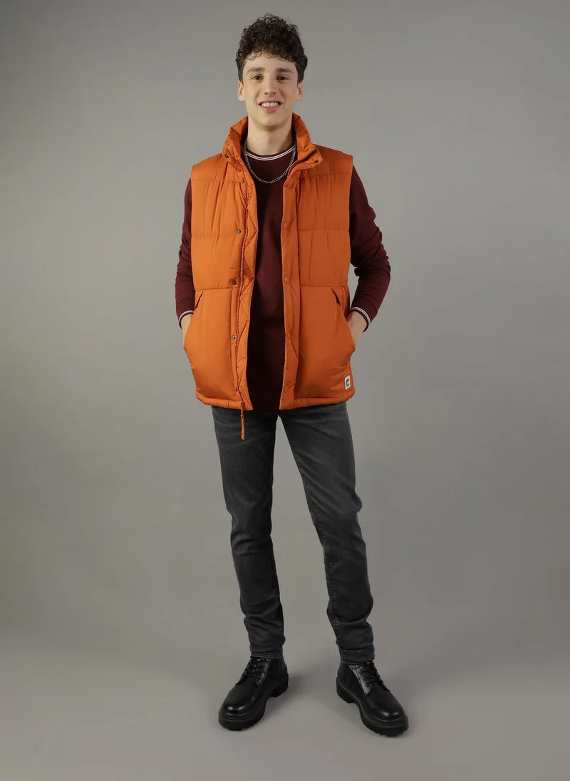American Eagle Zip Through Puffer Vest Jacket