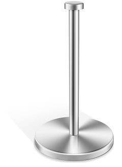 Excefore Paper Towel Holder Countertop, Stainless Steel Paper Towel Holde, Standing Paper Towel Holders for Kitchen Bedroom and Bathroom, Paper Towel Holder Stand with Weighted Base Suction Cups (Silver)  - Image 2