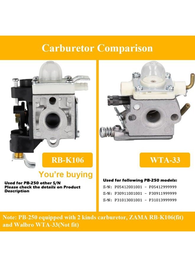 HUZTL RB-K106 Carburetor for Echo PB250 PB-250 ES-250 PB-250LN Leaf Blower - Image 3