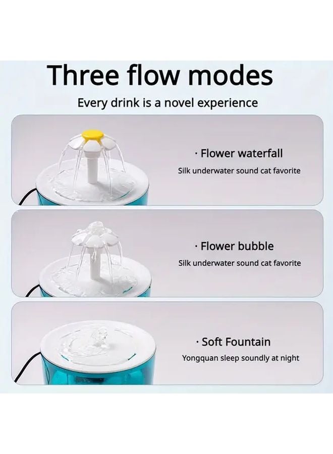 نافورة ماء قطط أوتوماتيكية حمراء، 3 سرعات قابلة للتعديل، تدفق قابل للضبط، سعة كبيرة، تعمل بالطاقة عبر USB، موزع ماء للحيوانات الأليفة - Image 4