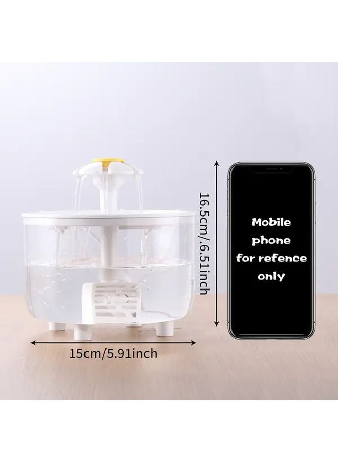 نافورة ماء قطط أوتوماتيكية حمراء، 3 سرعات قابلة للتعديل، تدفق قابل للضبط، سعة كبيرة، تعمل بالطاقة عبر USB، موزع ماء للحيوانات الأليفة - Image 3