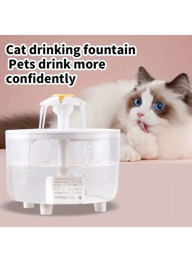 نافورة ماء قطط أوتوماتيكية حمراء، 3 سرعات قابلة للتعديل، تدفق قابل للضبط، سعة كبيرة، تعمل بالطاقة عبر USB، موزع ماء للحيوانات الأليفة - Image 2