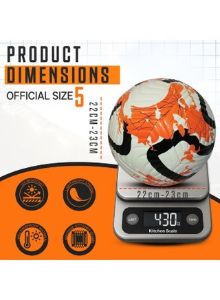 Soccer Ball Size 5, Training Soccer Football for Indoor Outdoor Training, Soccer Match Ball for Playground Players Youth Competition Test - view 2