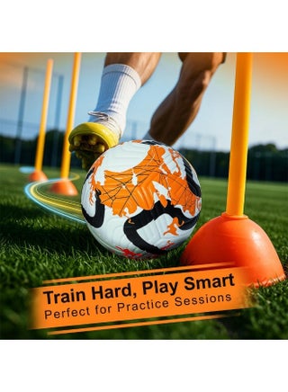 Soccer Ball Size 5, Training Soccer Football for Indoor Outdoor Training, Soccer Match Ball for Playground Players Youth Competition Test - view 3