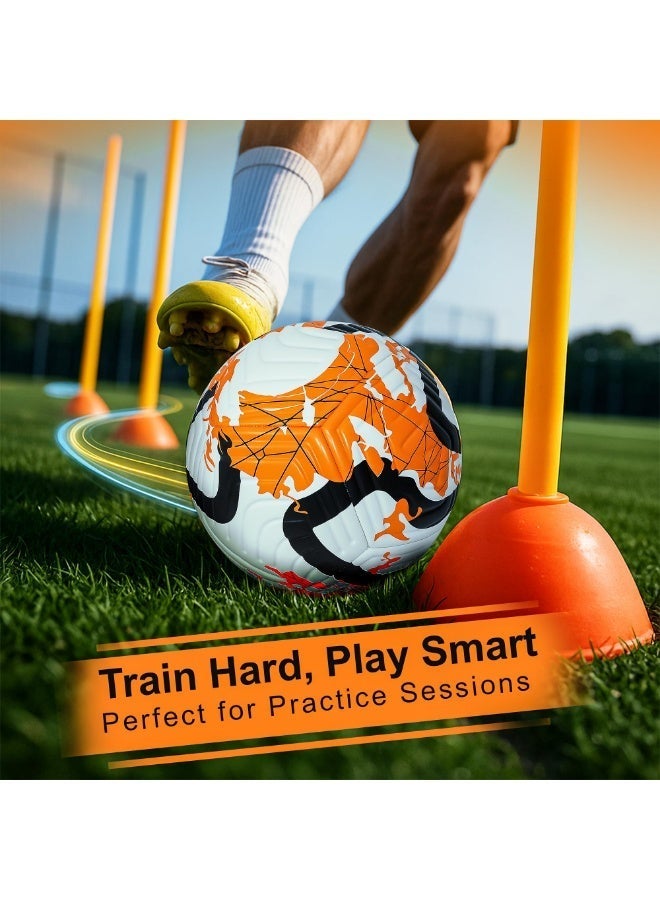 كرة قدم تدريبية مقاس 5، كرة قدم للتدريب داخل وخارج الصالات - Image 3