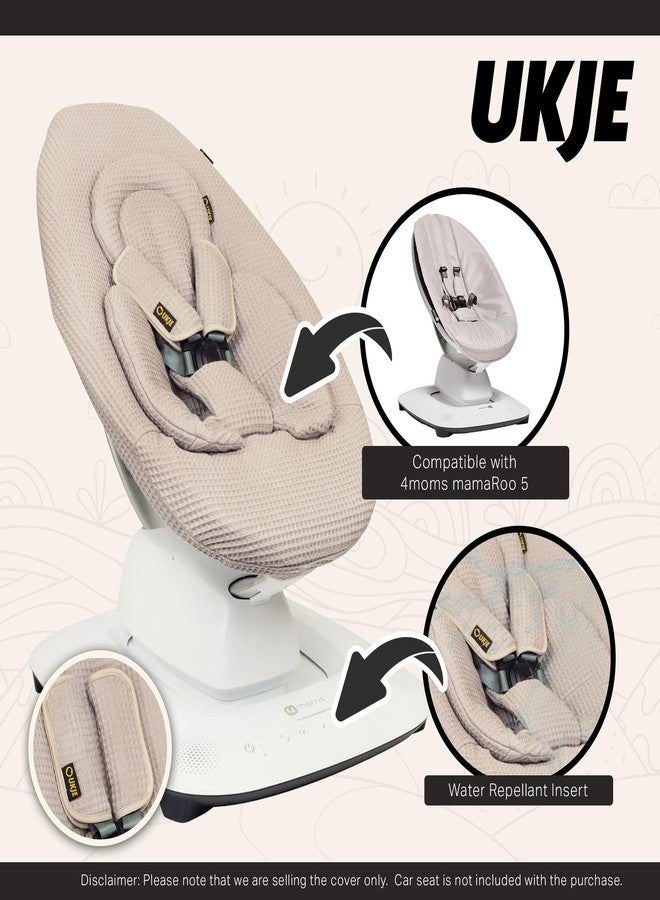 Ukje Swing Insert Rocker Cover Compatible with 4moms mamaRoo 4 and 5 and Rockaroo, Accessories with Reversible Design, Easy to Install, Handmade in Europe - Taupe - Image 3