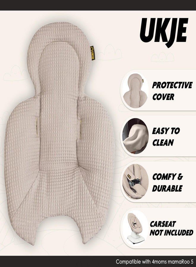 Ukje Swing Insert Rocker Cover Compatible with 4moms mamaRoo 4 and 5 and Rockaroo, Accessories with Reversible Design, Easy to Install, Handmade in Europe - Taupe - Image 2