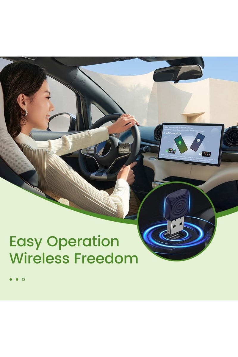 CarlinKit Mini Ultra Wireless CarPlay  Android Auto Adapter – 2-in-1 Plug  Play Wired to Wireless Converter, Stable Connection, Easy to Hide, Works with USB-A/Type-C Port, Retains Original Controls  Audio – Ultra Series - Image 2