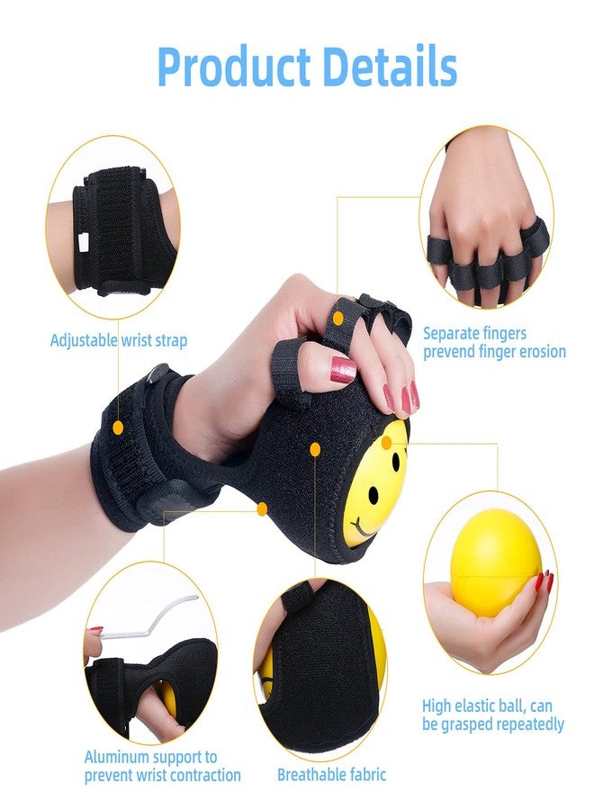 GHORTHOUD Anti-spasticity Ball Splint Hand Finger for Hand Stroke Hemiplegia Finger Recovery Spasm Dystonia Hemiplegia Finger Training Hand Functional Impairment for Children and Men and Women (Medium) - Image 5