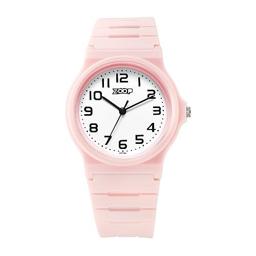 Zoop Analog Watch with White Dial & Pink Strap for Girls Kids, from House of Titan - NT16032PP01W - Image 1