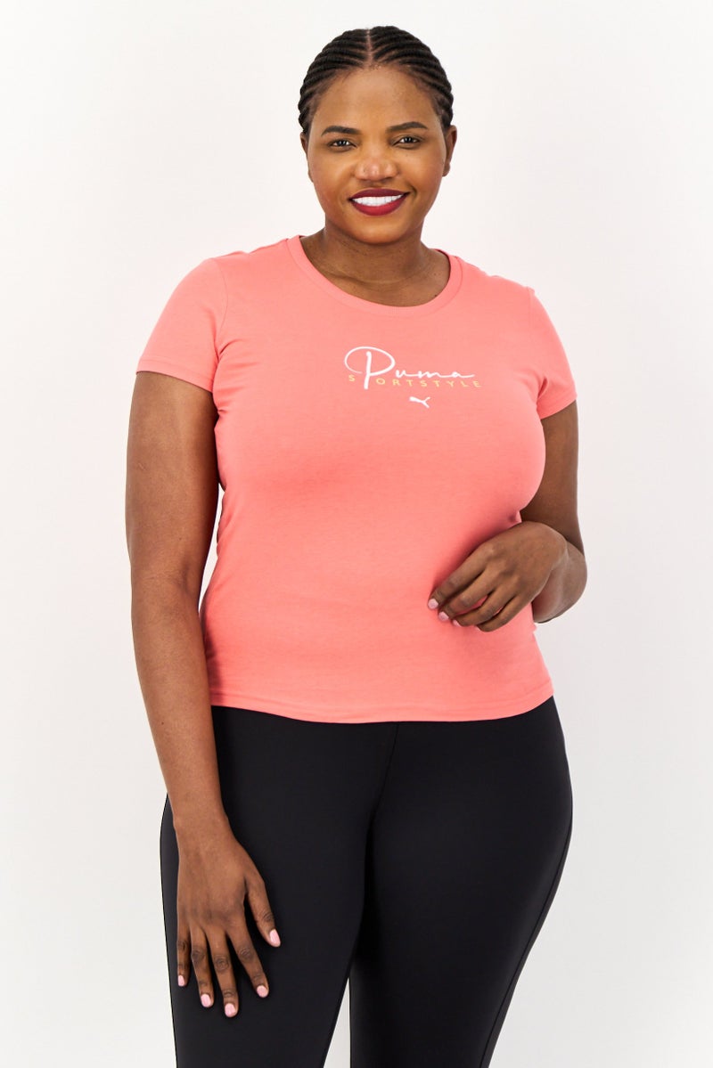 PUMA Women Sportswear Fit Short Sleeves Outdoor Top, Fuchsia - Image 1