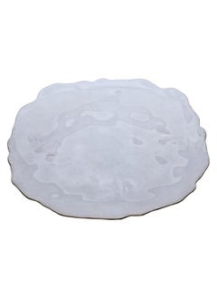 Alsaif Gallery Transparent glass plate with gold rim (2 x 25.5 cm) 