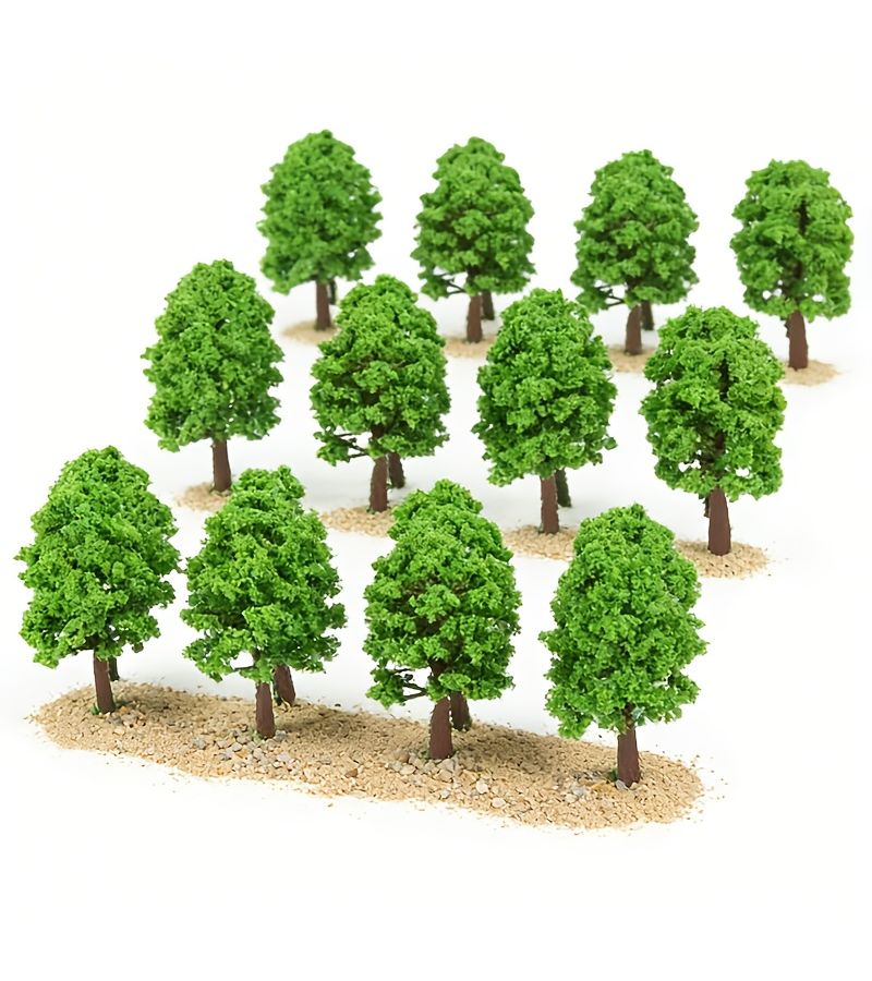 30 Piece Miniature Model Trees Assorted Sizes 3.94 X 1.97 Inch Artificial Simulation Trees for Micro Landscape DIY Sand Tray Train Railway Architectural Scene Layout Park Decor - Image 3