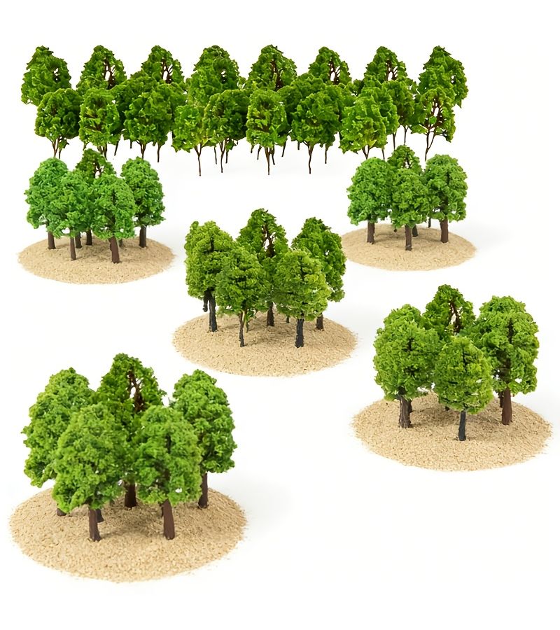 30 Piece Miniature Model Trees Assorted Sizes 3.94 X 1.97 Inch Artificial Simulation Trees for Micro Landscape DIY Sand Tray Train Railway Architectural Scene Layout Park Decor - Image 4