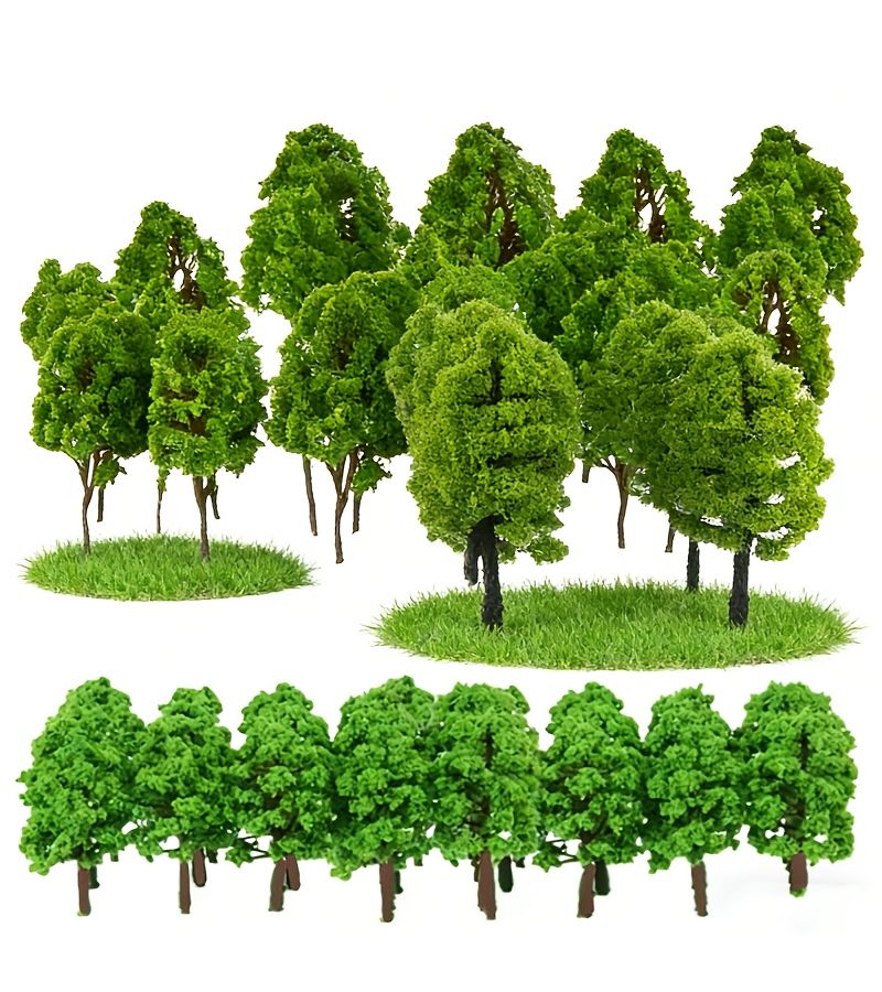 30 Piece Miniature Model Trees Assorted Sizes 3.94 X 1.97 Inch Artificial Simulation Trees for Micro Landscape DIY Sand Tray Train Railway Architectural Scene Layout Park Decor - Image 5