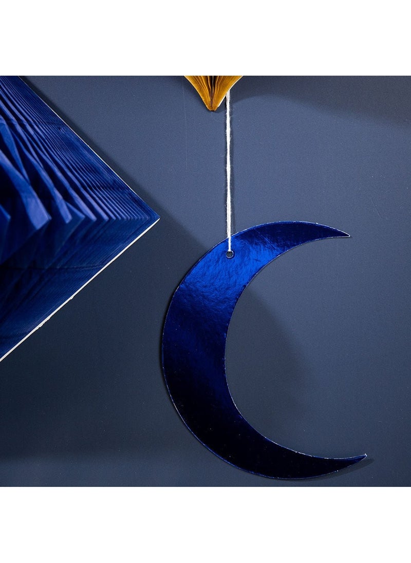 Folat Eid Mubarak Hanging Honeycombs Blue Gold White Paper 30cm 3-Pack - Image 5