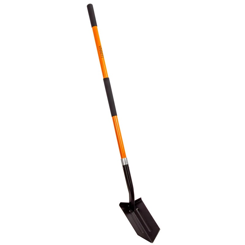 VNIMTI Trench Shovel Heavy Duty, 6-Inch Trenching Shovel with Fiberglass Handle, 58 Inches - Image 1