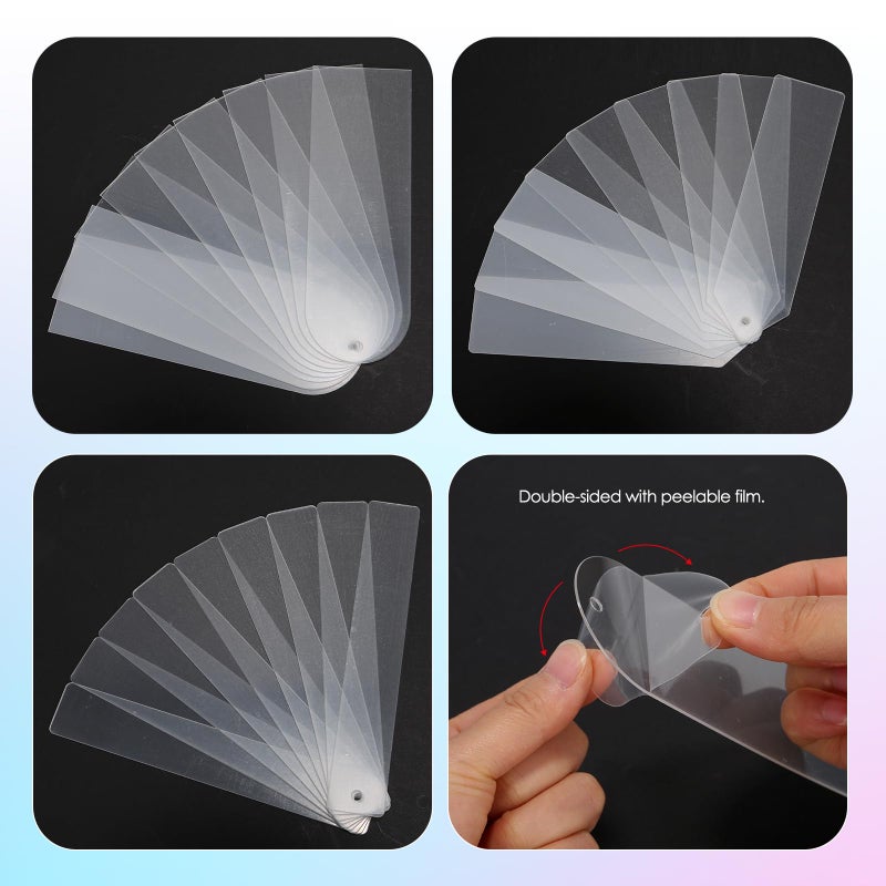 Yesweety Acrylic Bookmark Blanks Bulk,30PCS Clear Acrylic Bookmarks with 30PCS 10 Color Tassels, Rectangle Semicircle Clear Bookmarks for DIY Craft Hanging Gift Tags - Image 3