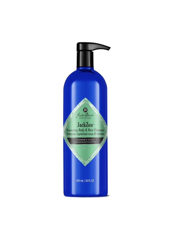 Jack Black Jack Black Body & Hair Cleanser – Mens Body Wash, Mens Shampoo, Skin Care, Hair Care, Body Wash Men, Sulfate–Free Style: JackZen - Bamboo & Violet 33 fl.oz - Image 1