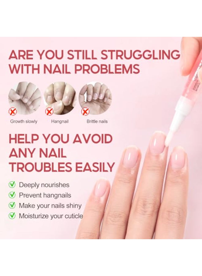 PEACECOLOR 16Pcs Cuticle Oil Pen for Nails Portable Nail Moist Nail Strengthener Nails Care Kit for Treatment Care Nail Softener and Strengthener - Image 3