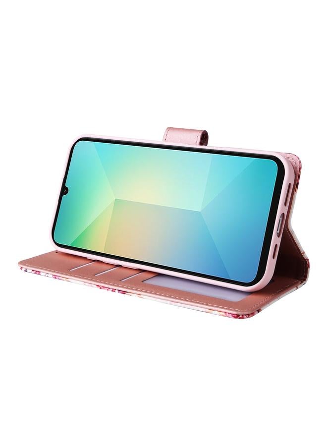 إيروريكس جراب لهاتف Samsung Galaxy A06 4G مصنوع من الجلد بخياطة برونزية رخامية - Image 5