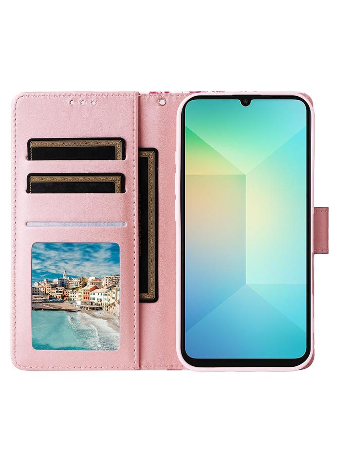 إيروريكس جراب لهاتف Samsung Galaxy A06 4G مصنوع من الجلد بخياطة برونزية رخامية - Image 4