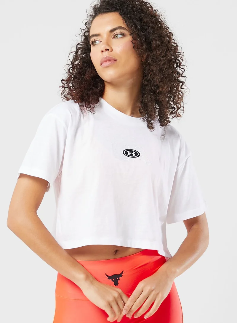UNDER ARMOUR Logo Dip Dye Cropped Top