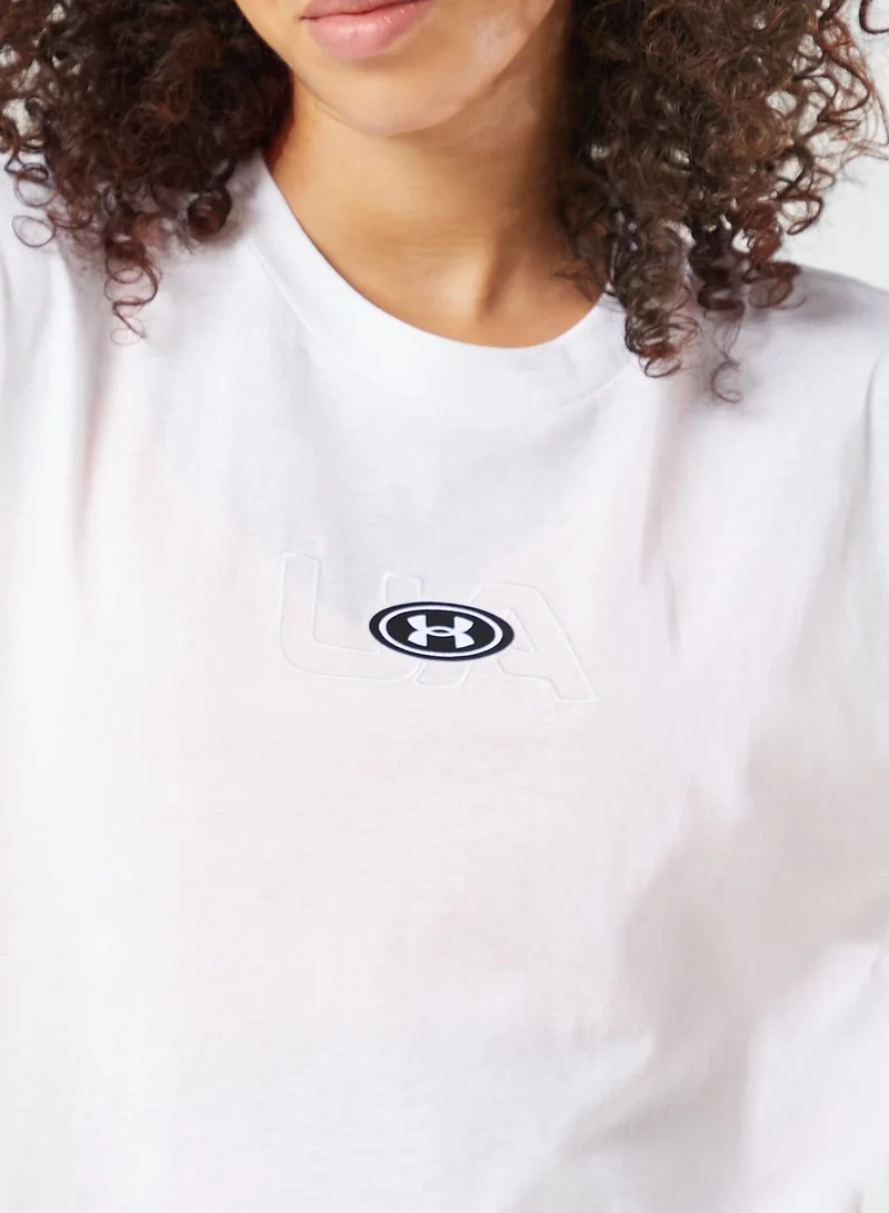 UNDER ARMOUR Logo Dip Dye Cropped Top