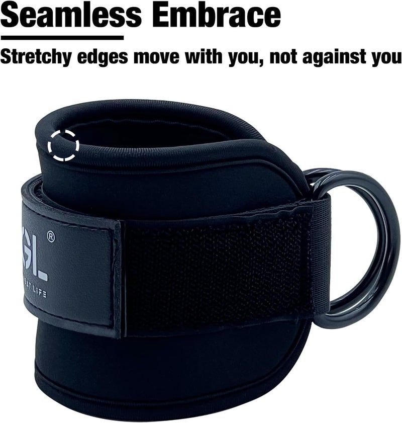 FYGL Ankle Strap for Cable Machines and Resistance Bands - Workout Cuff Attachments for Home and Gym Use, Versatile for Glute, Leg, and Hip Abductor Exercises, Perfect for Women and Men - Image 2