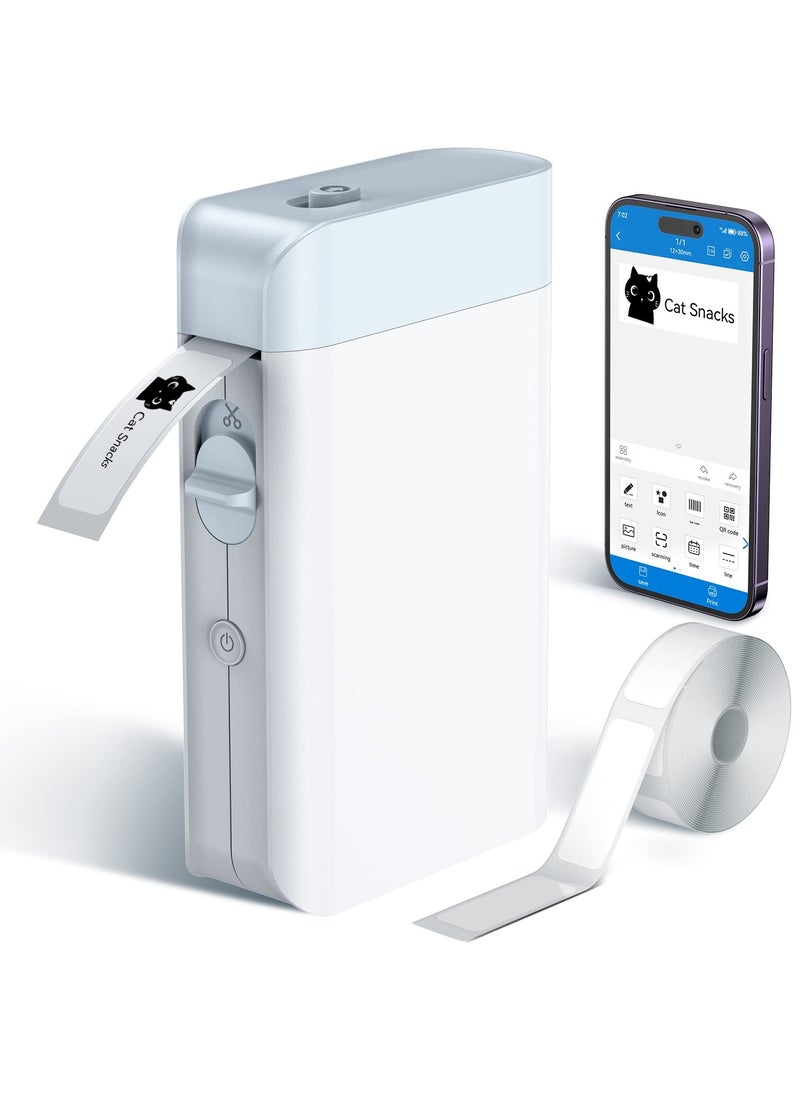 Excefore - Label Maker Machine with Tape Portable Mini Bluetooth WP9510 Lable Printer Rechargeable Thermal Label Printer Compatible with Android iOS Label Makers for Teacher Supplies Home Officea - Image 1