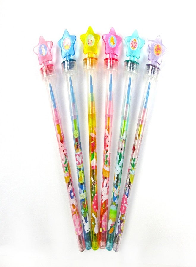 تايني ميلز أقلام تلوين عيد الفصح القابلة للتكديس من تايني ميلز مع طوابع - عبوة من 24 قلمًا - مثالية لحشو سلال عيد الفصح، وصنع الحرف اليدوية، وتوزيعات الحفلات. - Image 2