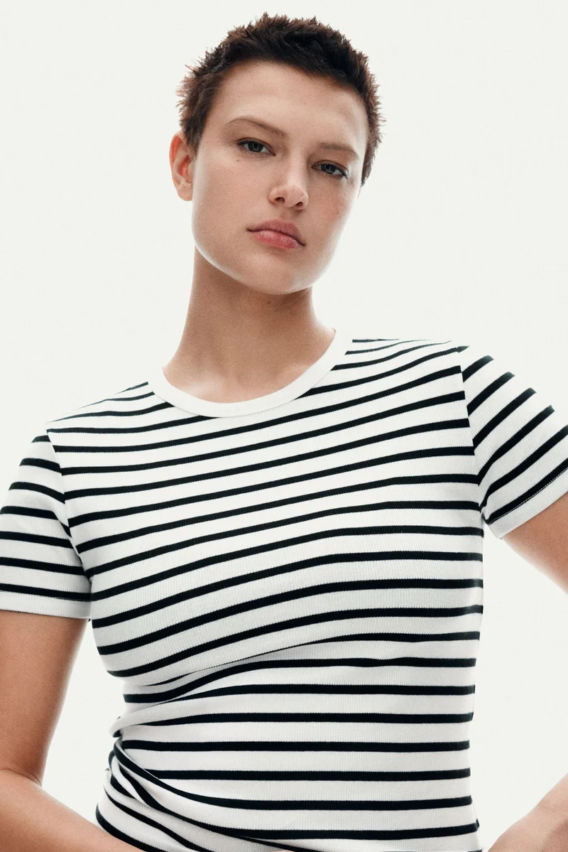 H&M Ribbed T-shirt