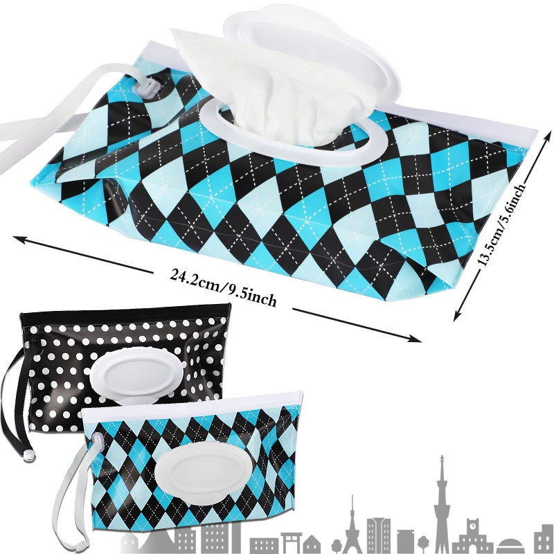 FEBSNOW 2 Pack Baby Wipes Dispenser, Portable Wipe Holder Container, Reusable Wet Wipes Pouch, Lightweight Travel Wipes Case - Image 2