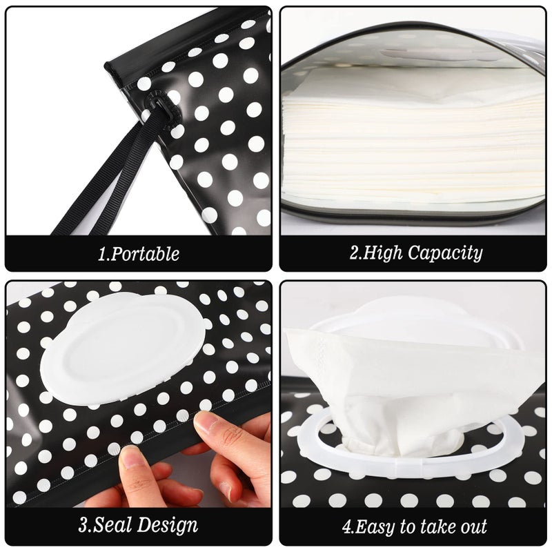 FEBSNOW 2 Pack Baby Wipes Dispenser, Portable Wipe Holder Container, Reusable Wet Wipes Pouch, Lightweight Travel Wipes Case - Image 3
