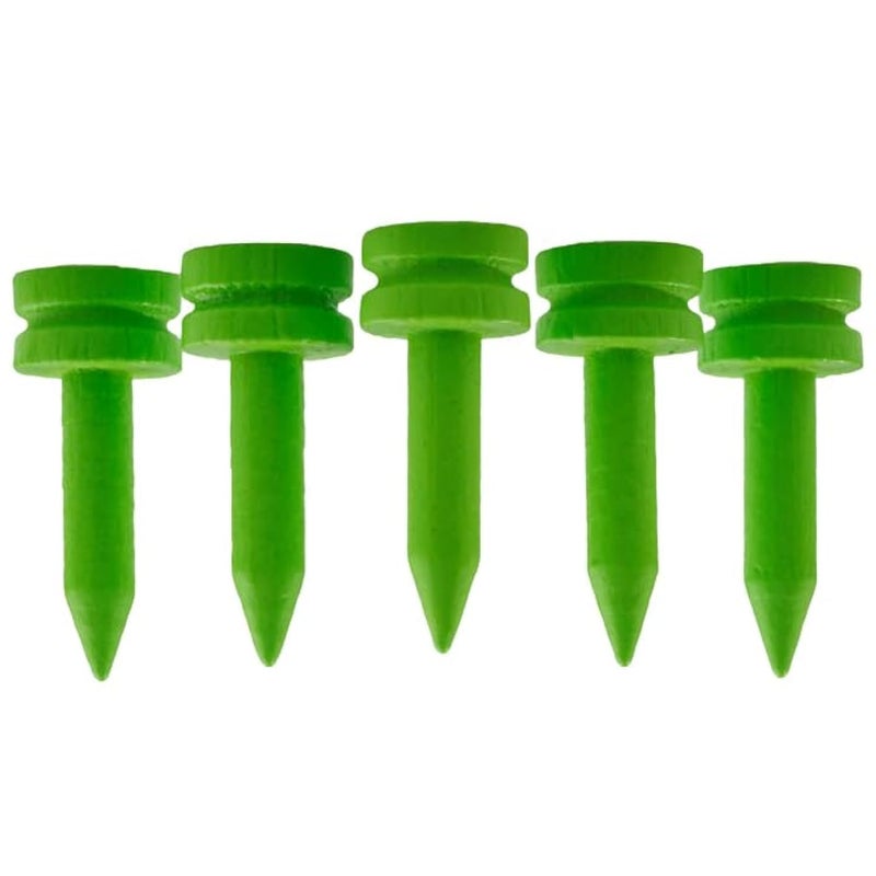 TH Golf 100 PCS Bamboo Golf Tees | Multiple Colours & Sizes | Eco Friendly & Sustainable Bamboo Golf Tees (25mm Castle Neon Green), 38mm, 54mm, 70mm, 83mm - Image 1