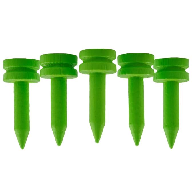 TH Golf 100 PCS Bamboo Golf Tees | Multiple Colours & Sizes | Eco Friendly & Sustainable Bamboo Golf Tees (25mm Castle Neon Green), 38mm, 54mm, 70mm, 83mm - Image 2