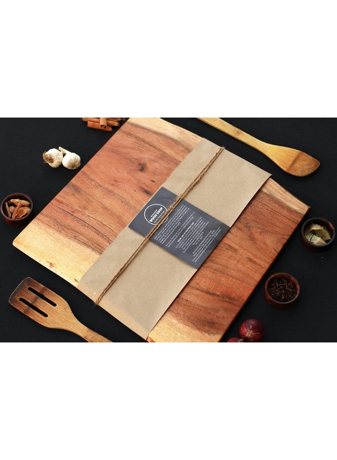 Wood Chop Wood Chop | Live Edge Cutting Board | Reversible | Natural Finish with Mineral Oils | 15 * 12 * 1 inch  - Image 5