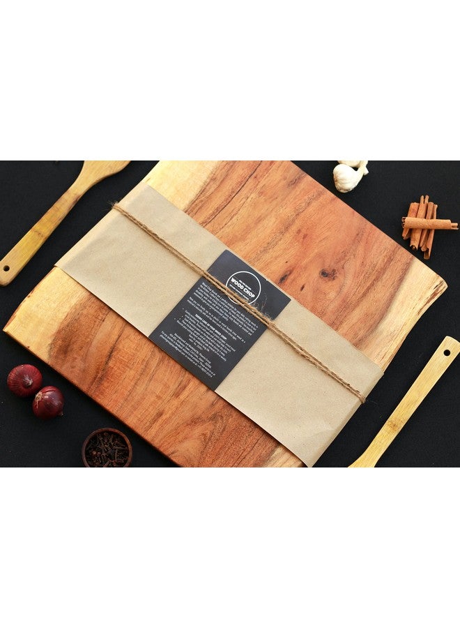 Wood Chop Wood Chop | Live Edge Cutting Board | Reversible | Natural Finish with Mineral Oils | 15 * 12 * 1 inch  - Image 1