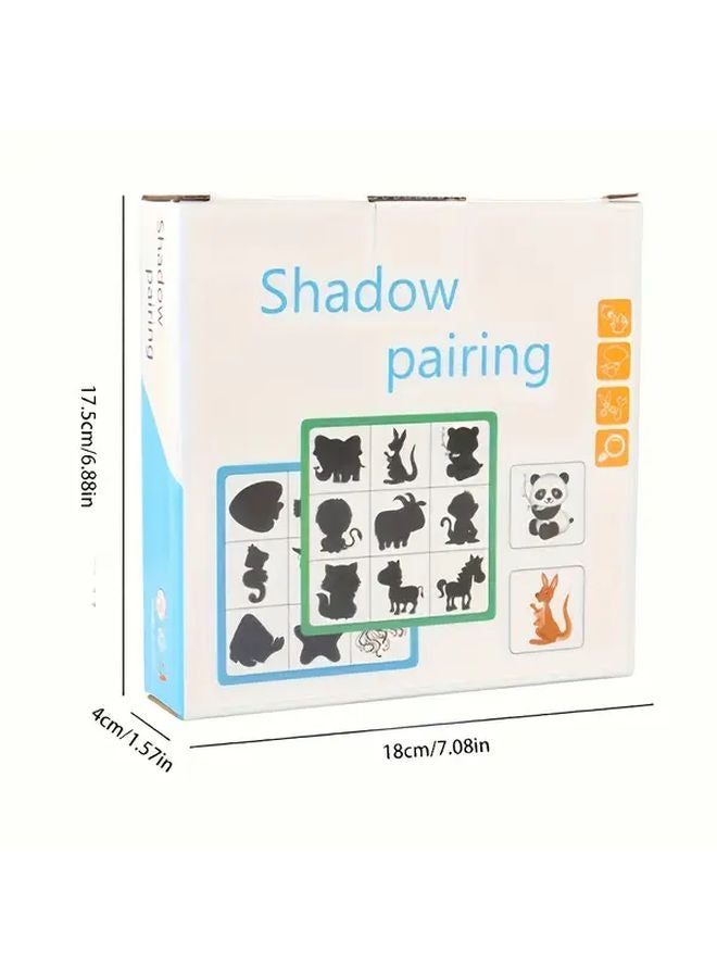 Wooden Shadow Matching Game Animal Fruit Puzzle Educational Toy For Cognitive Development - Image 3