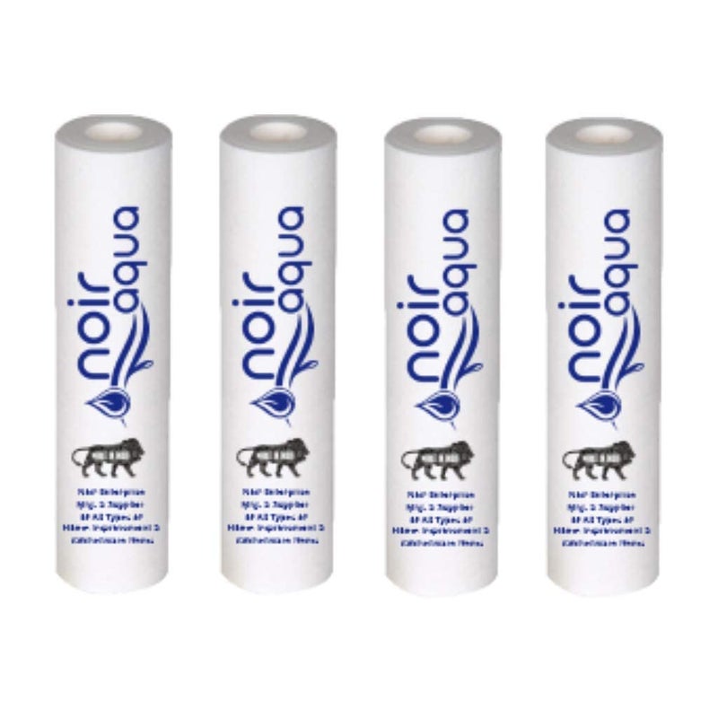 Noir Aqua - PP Spun Filter for All type RO Water Purifiers (4 Piece, White, 10 Inch, 5 Micron) - RO Spun Filter Cartridge Sponge Replacement Water Filter Candle - Image 4