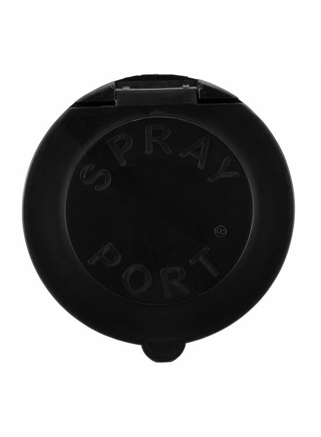 RecPro RV Exterior Spray Port Hook-Up Connector | Optional Hose with Sprayer or Quick Connector | RV Exterior Shower Port (Black, Port Only) - Image 2
